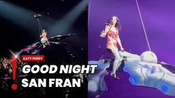 Reaksi Katy Perry usai Hampir Jatuh dari Properti Kupu-kupu di Konser