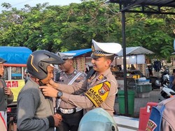Pesan Humanis Satlantas Polres Blitar Saat Operasi Patuh Semeru