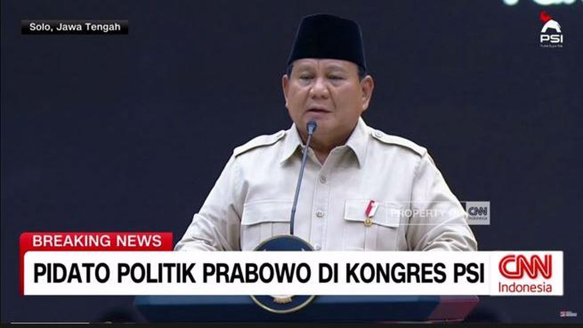 VIDEO: Pantun dari Prabowo untuk Kaesang di Kongres PSI