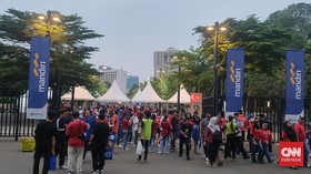 Suporter Serbu GBK Jelang Indonesia vs Malaysia, Lebih Antusias