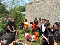 Rekonstruksi Wanita Cisauk Tewas Terborgol, Trio Pelaku Peragakan 75 Adegan