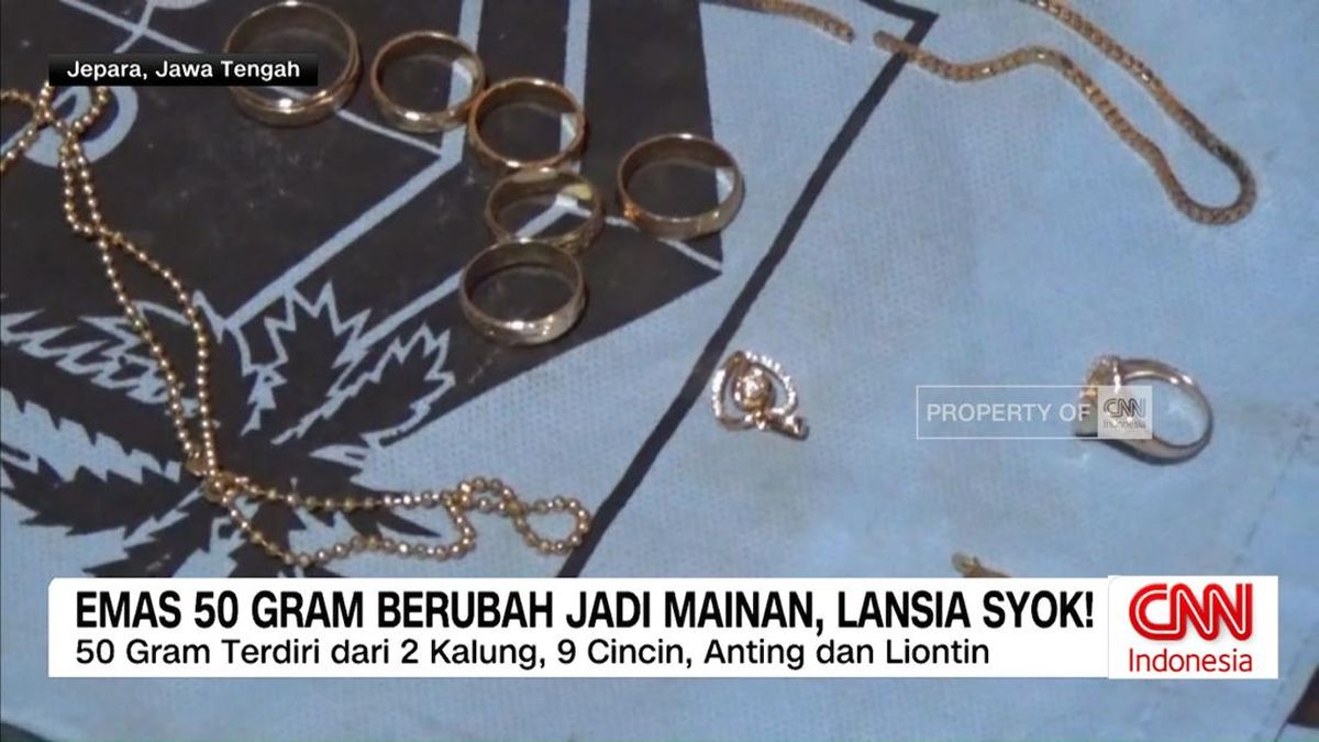 VIDEO: Perhiasan Emas 50 Gram Berubah Jadi Emas Mainan, Pasangan Lansi