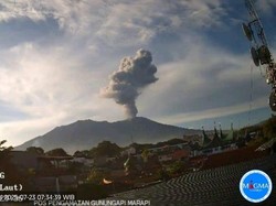 Gunung Marapi Erupsi Pagi Ini, Semburkan Abu Vulkanik 1,6 Km