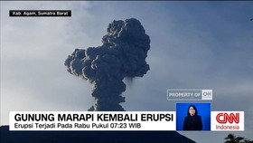 VIDEO: Gunung Marapi Kembali Erupsi, Warga Dikejutkan Dentuman Keras