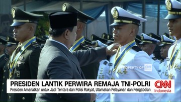 VIDEO: Presiden Lantik Perwira Remaja TNI-Polri