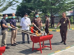 Barang Bukti Narkoba Senilai Rp 5 Miliar di Mojokerto Dimusnahkan