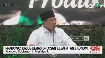 VIDEO: Prabowo: Kasus Beras Oplosan Kejahatan Ekonomi