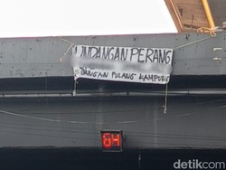 Muncul Spanduk Ajakan Perang di Flyover Makassar, Polisi Selidiki