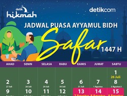 Jadwal Puasa Ayyamul Bidh Safar 1447 H/Agustus 2025 M