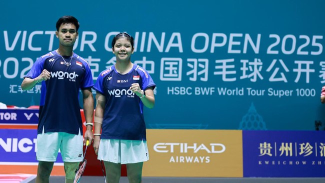 Jafar/Felisha masuk ke semifinal China Open 2025 setelah menumbangkan pasangan unggulan ketiga.