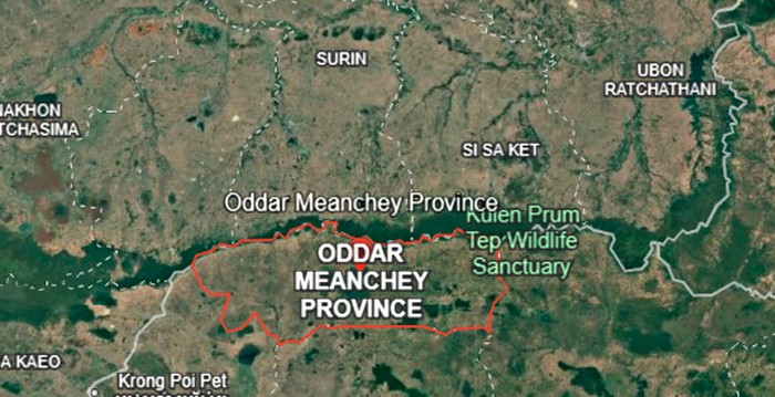 Lokasi perbatasan Thailand dan Kamboja yang menjadi titik ketegangan antara kedua negara.