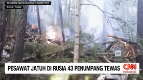 VIDEO: Pesawat Jatuh di Rusia 43 Penumpang Tewas