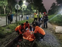 Pria Tanpa Identitas Tewas Tertabrak KA di Jalan Ahmad Yani Surabaya