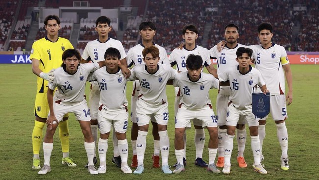 Timnas Thailand U-23 membawa rekor pertemuan yang sangat positif jelang laga perebutan tempat ketiga Piala AFF U-23 2025 melawan Filipina U-23.