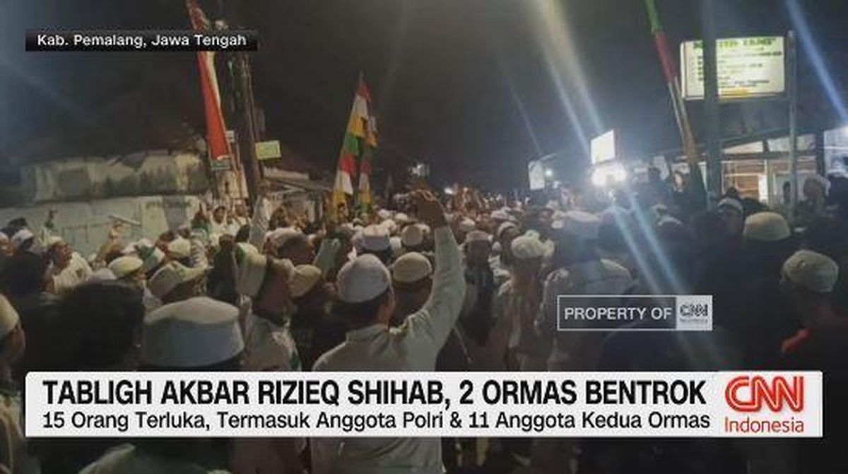 VIDEO: Tabligh Akbar Rizieq Shihab, Dua Ormas Bentrok
