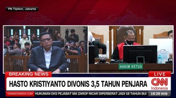 VIDEO: Hasto Kristiyanto Divonis 3,5 Tahun Penjara