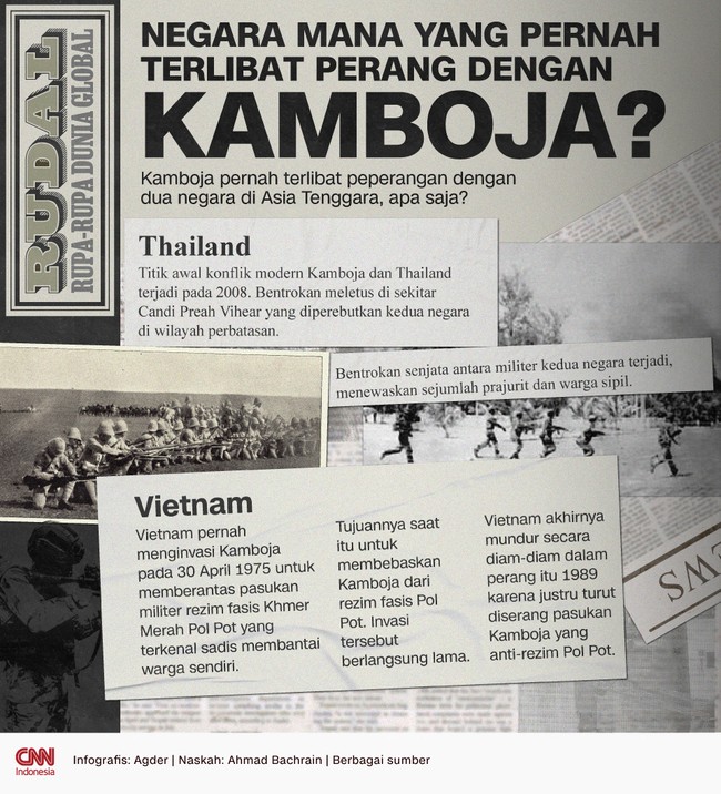 Kamboja pernah terlibat peperangan dengan dua negara di Asia Tenggara, apa saja?