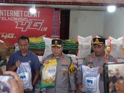 Polda Riau Sita 9 Ton Beras Oplosan dari Distributor Nakal di Pekanbaru