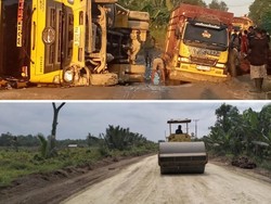Mimpi Warga Inhil Terwujud, Jalan Bagan Jaya Enok Akhirnya Diperbaiki
