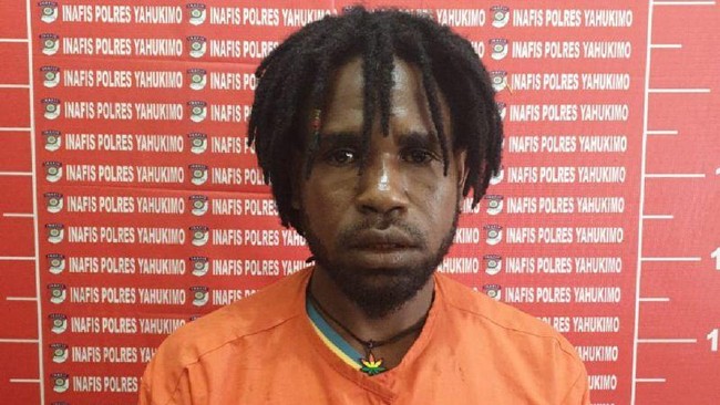 Satgas Damai Cartenz menangkap Wanggol Sobolim (22) anggota KKB Yahukimo yang diduga terlibat dalam dua aksi yang menyebabkan dua warga sipil tewas di Dekai.