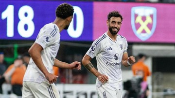 Berita Panas dari Dunia Sport CNN : Bruno Fernandes 2 Gol, MU Sikat West Ham 2-1 di AS