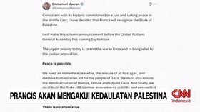 VIDEO: Prancis Akan Mengakui Kedaulatan Palestina