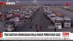 VIDEO: Truk Bantuan Kemanusiaan Mulai Masuk ke Gaza