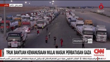 VIDEO: Truk Bantuan Kemanusiaan Mulai Masuk ke Gaza