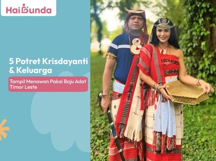 5 Potret Krisdayanti & Keluarga Tampil Menawan Pakai Baju Adat Timor Leste