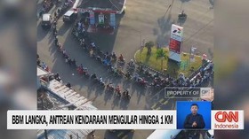 VIDEO: BBM Langka, Antrean Kendaraan Mengular Hingga 1 Km