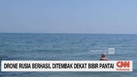 VIDEO: Drone Rusia Berhasil Ditembak Dekat Bibir Pantai