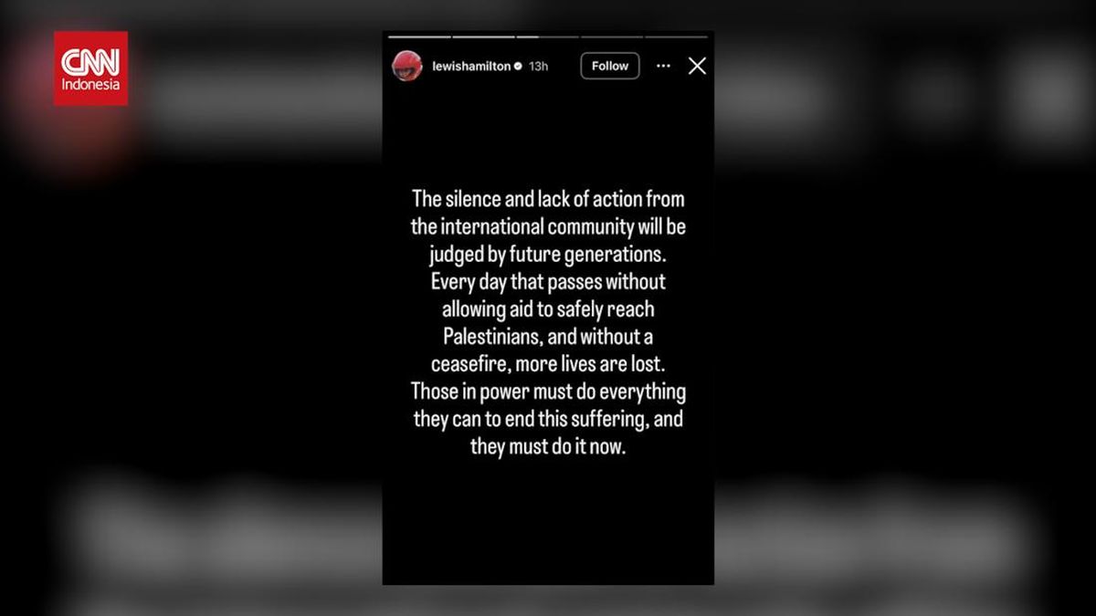 VIDEO: Lewis Hamilton Buka Suara soal Krisis Kelaparan Gaza