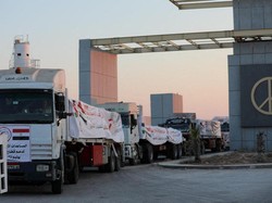 Video: Truk-Truk Bantuan dari Mesir Mulai Memasuki Gaza