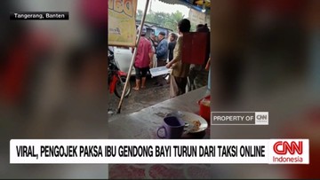 VIDEO: Pengojek Paksa Ibu Gendong Bayi Turun dari Taksi Online