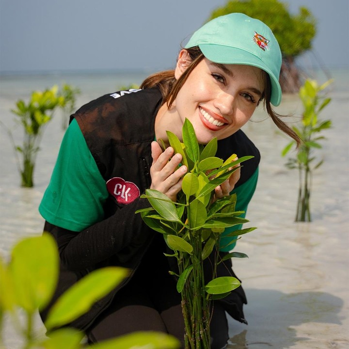 <p>Artis Cinta Laura kembali terlibat dalam aksi sosial. Kali ini, Cinta ikut aksi cinta lingkungan dengan menanam mangrove di Pulau Pari. Cinta membagikan momen spesial tersebut di akun Instagram miliknya belum lama ini. (Foto: Instagram @claurakiehl)</p>