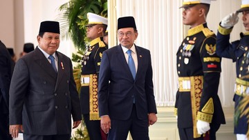 Kata-kata Anwar Ibrahim saat Bertemu Prabowo di Istana