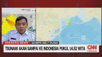 VIDEO: BMKG: Tsunami akan Sampai di Indonesia Pukul 14.52 WITA