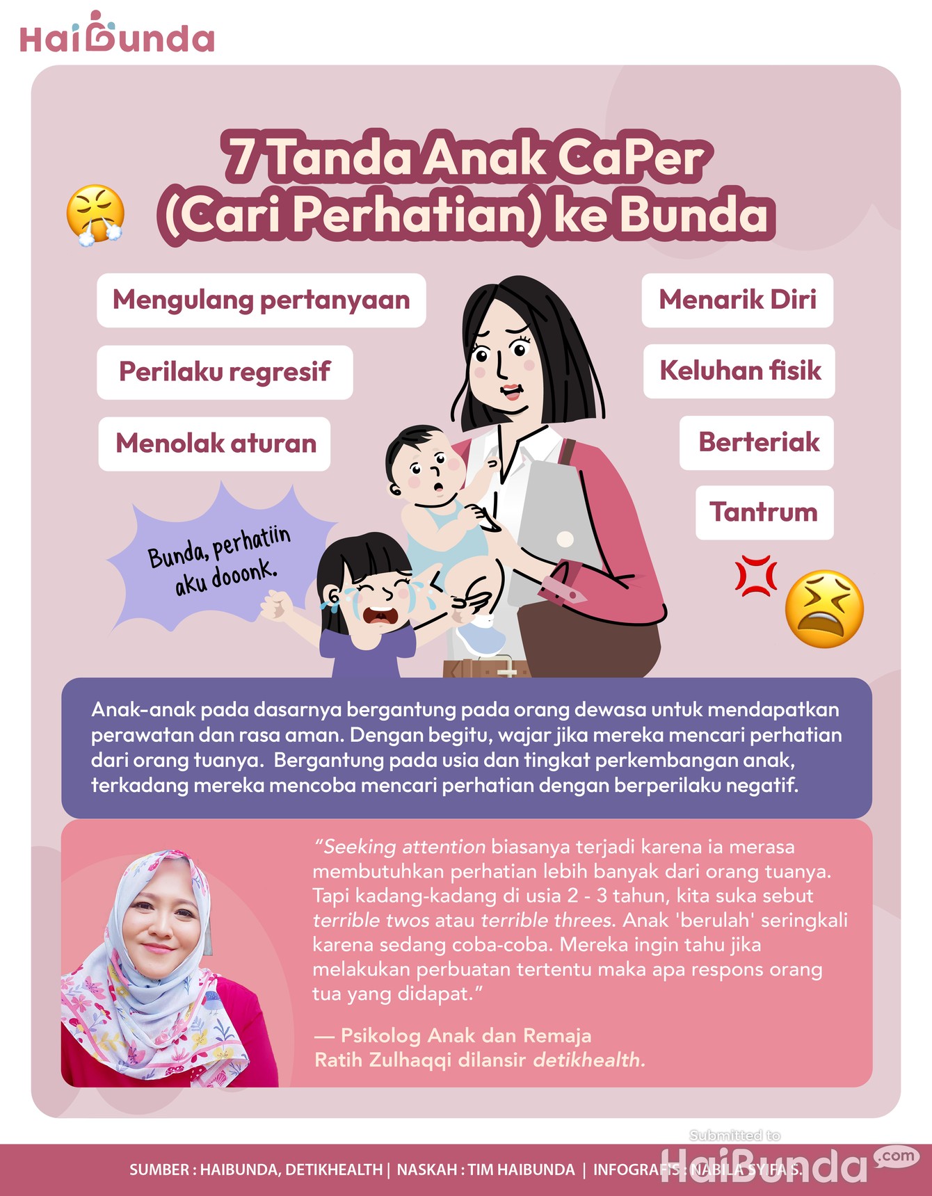 Infografis: 7 Tanda Anak Cari Perhatian ke Bunda Infografis: 7 Tanda Anak Cari Perhatian ke Bunda