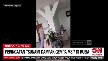 VIDEO: Peringatan Tsunami Dampak Gempa M8,7 di Rusia
