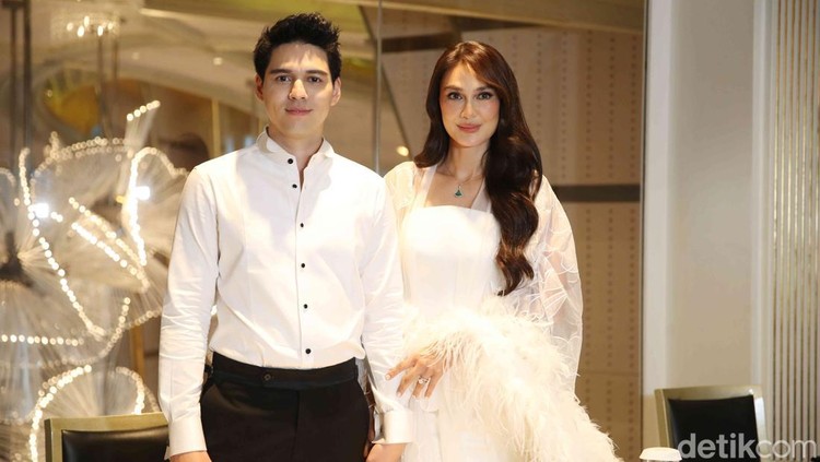 Preskon Resepsi Luna Maya-Maxime Bouttier di Jakarta, Rabu (30/7/2025).