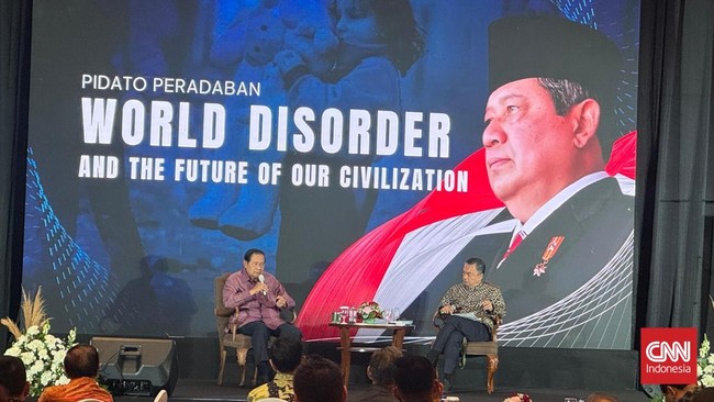 Presiden ke-6 RI, SBY, menyoroti gejala krisis besar dalam peradaban modern dunia, mulai dari hilangnya nilai kemanusiaan, hingga melemahnya solidaritas global.