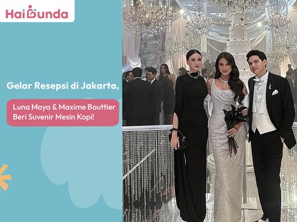 Gelar Resepsi di Jakarta, Luna Maya & Maxime Bouttier Beri Suvenir Mesin Kopi!