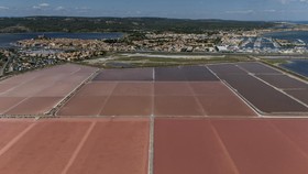 FOTO: Ladang Garam Merah Muda yang Memukau di Gruissan Prancis