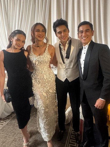 Potret Gaya Serba Hitam dan Stylish Para Tamu di Resepsi Luna Maya dan Maxime Bouttier
