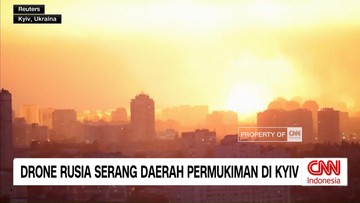 VIDEO: Drone Rusia Serang Permukiman di Kyiv