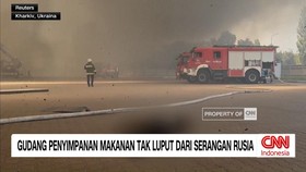 VIDEO: Gudang Penyimpanan Makanan Diserang Rusia