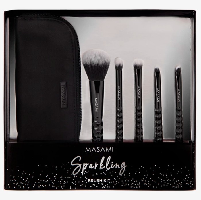 Masami Sparkling Brush Set 5pcs / Kuas Makeup Set / Bundle Always Clean Brush DuoFoto: shopee.com/Masami Official Shop