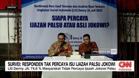 VIDEO: LSI: Mayoritas Publik Tak Percaya Isu Ijazah Palsu Jokowi
