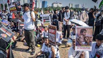 Demo Monas Minta Pemerintah RI Galang Kekuatan Dunia Dukung Palestina