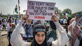 FOTO: Solidaritas dari Monas untuk Warga Gaza Palestina